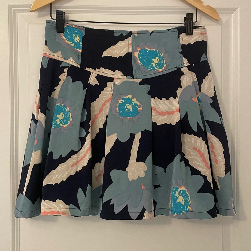 Free People Blue Floral Mini skirt - Picture 1 of 5